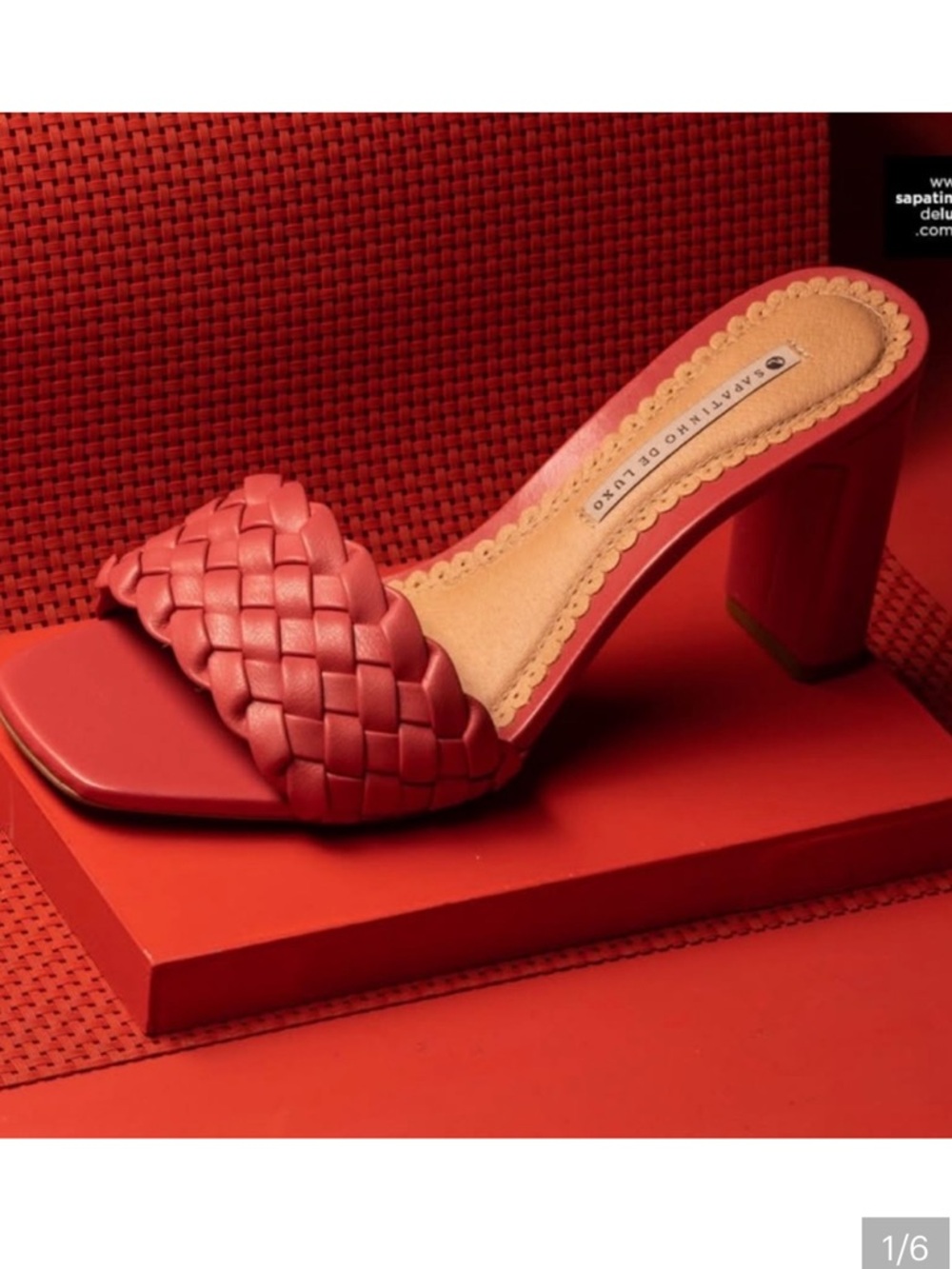 Woven Block Heels Mules